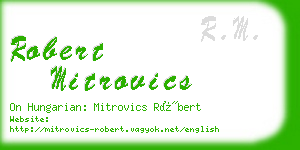 robert mitrovics business card